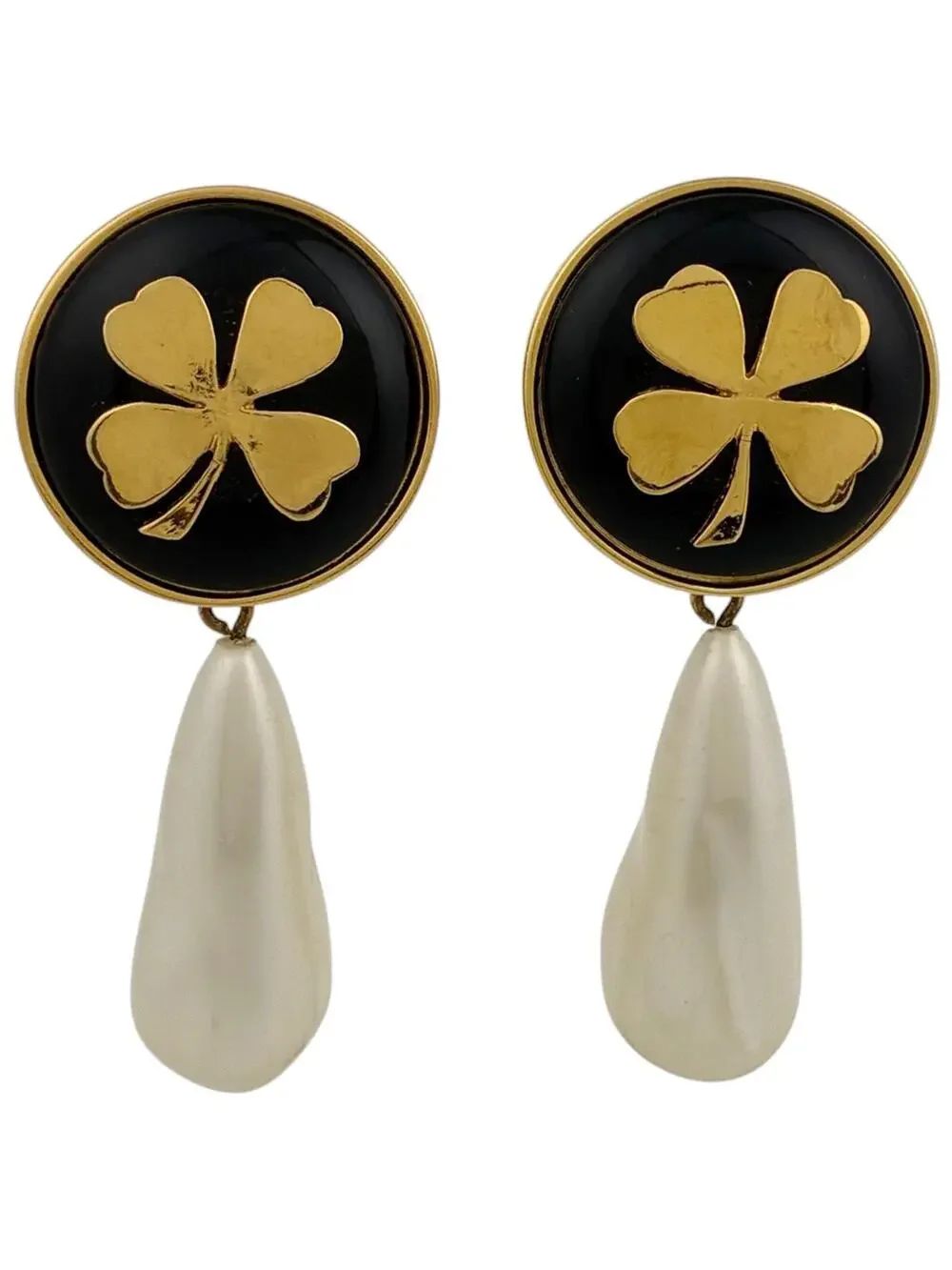 Chanel Earrings Pearl Gold-Tone Metal #327530C72B